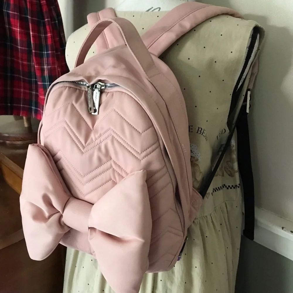 💋Betsy Johnson Pink Bow Backpack‼️FINAL SALE - Picture 6 of 10